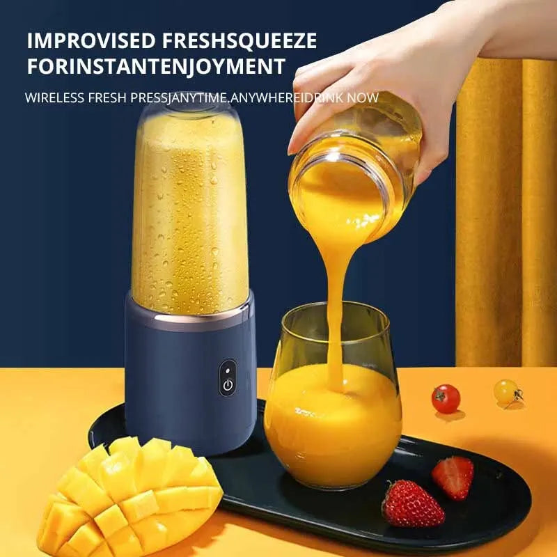 Portable Wireless Juicer With Stainless Steel Blade